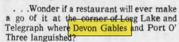 Devon Gables (Port O Three) - Mar 1975 Article